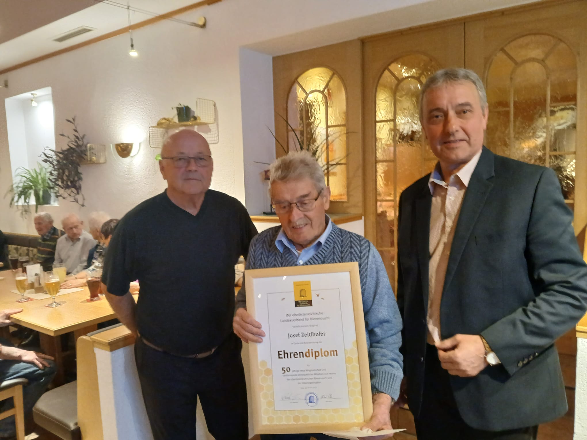 Ehrung Josef Zeitlhofer – Ehrendiplom 50 Jahre